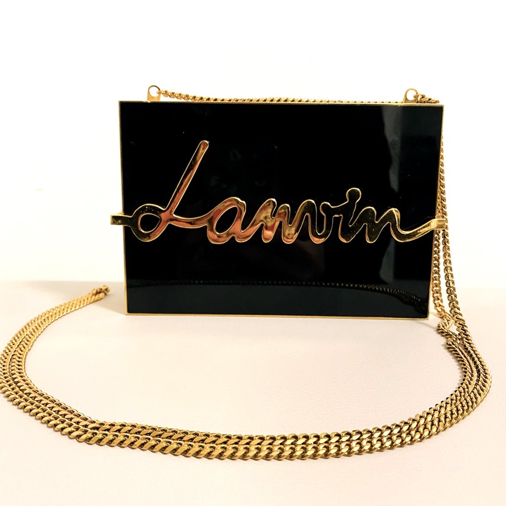 Authentic Lanvin clutch with chain
